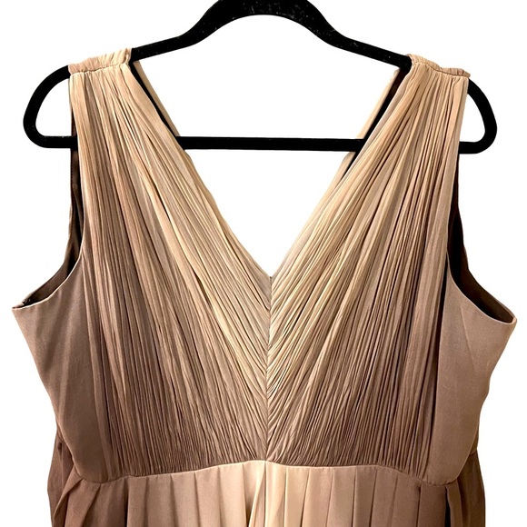 TALBOTS Cocktail Dress Women’s Plus SIZE 18W Ombre Sleeveless Front/Back V-Neck - Picture 3 of 8